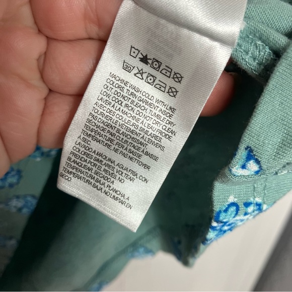 Lucky Brand Top Large Floral Square Neck Long Sleeve Boho Peasant Fall Casual - Picture 8 of 9